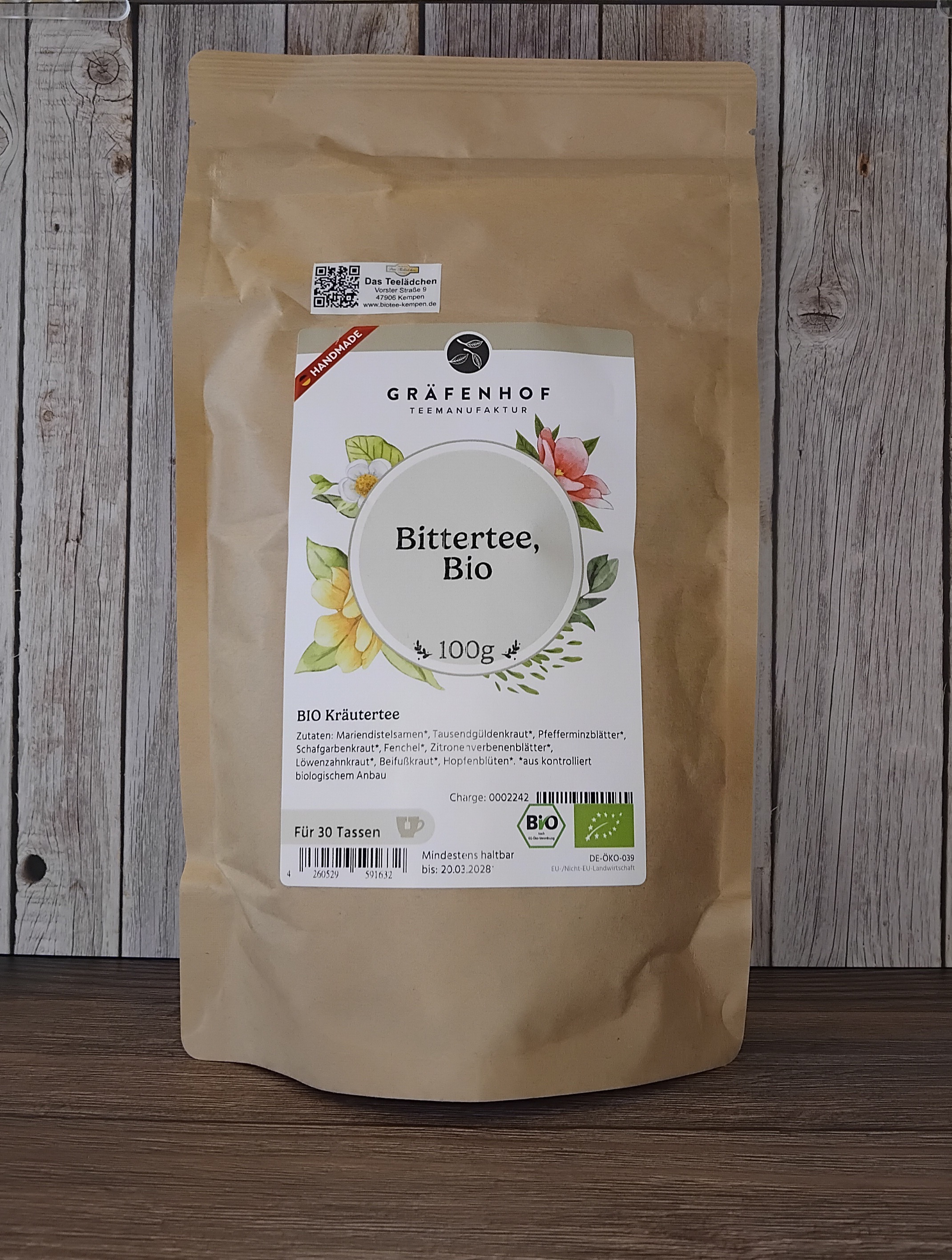 Gräfenhof: BIO Kräutertee - Bittertee mit Mariendistelsamen, Beifuß uvm