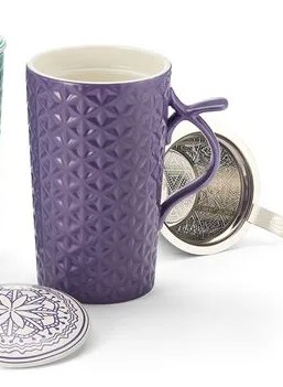 Kräuterteetasse "Skadi", 0,4l Teamug lila von ChaCult