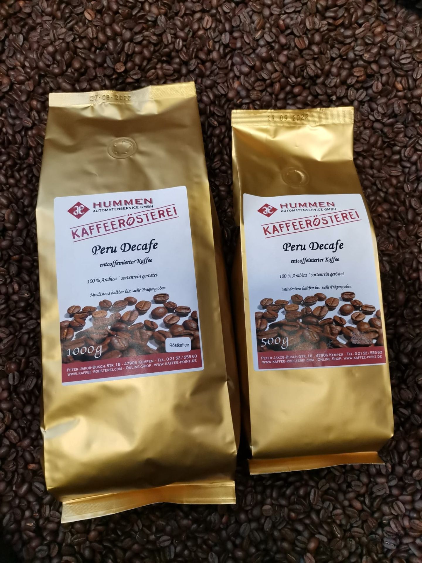 Hummen Kaffee - Peru Decafe - (Entcoffeinierter Kaffee !) Hummen Kaffee - Peru Decafe - (Entcoffeinierter Kaffee !)