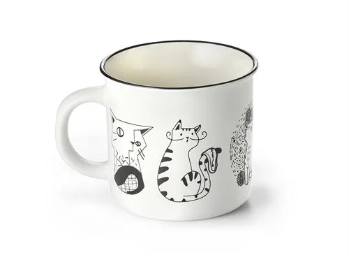 Becher "Artist Cats" schwarz/weiß von ChaCult