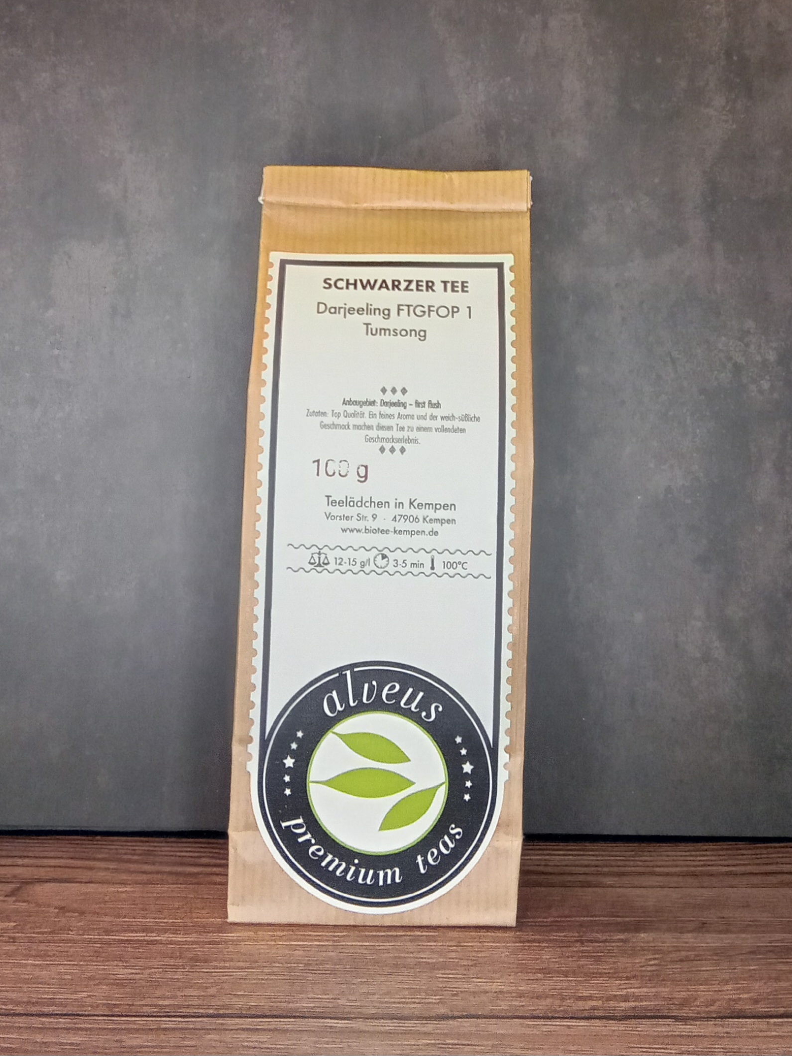 Alveus: Schwarztee - Tumsong - Darjeeling FTGFOP 1 Alveus: Schwarztee - Tumsong - Darjeeling FTGFOP 1