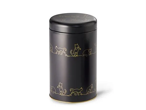 Teedose - Shadow - schwarz mit Katzen - 150g