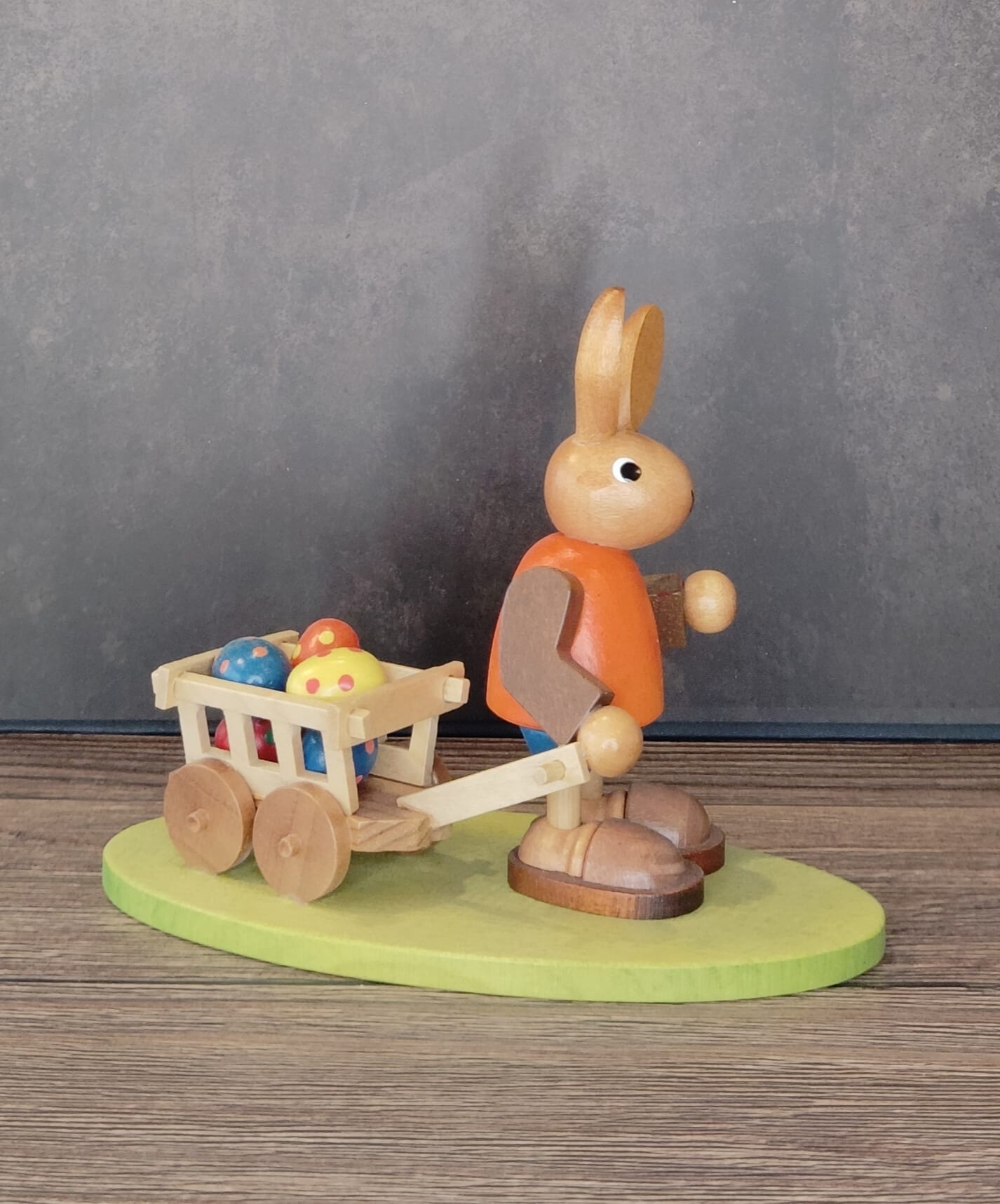 Ulbricht Hase mit Handwagen farbig - RARITÄT