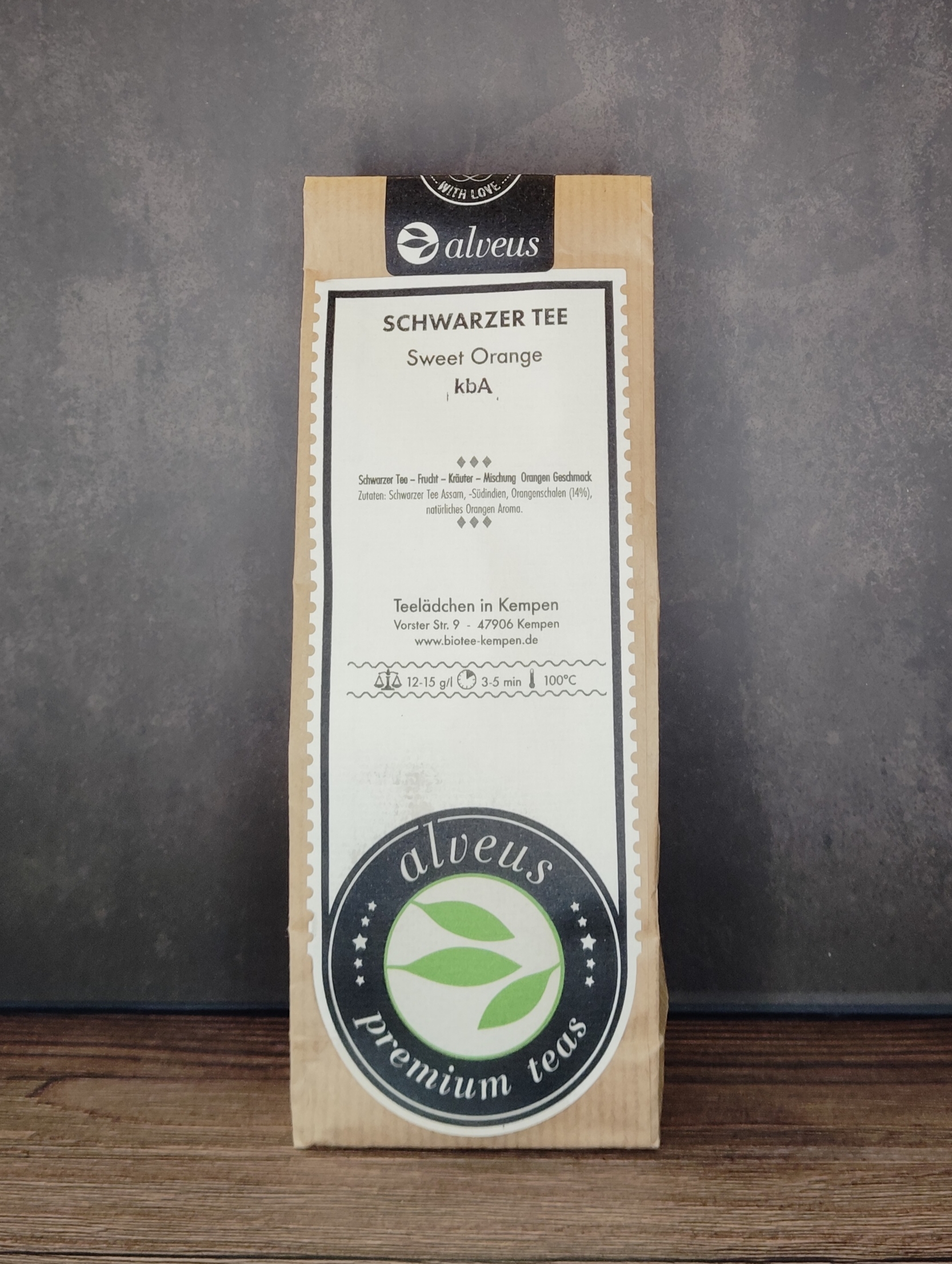 Alveus: Schwarztee - Sweet Orange kbA