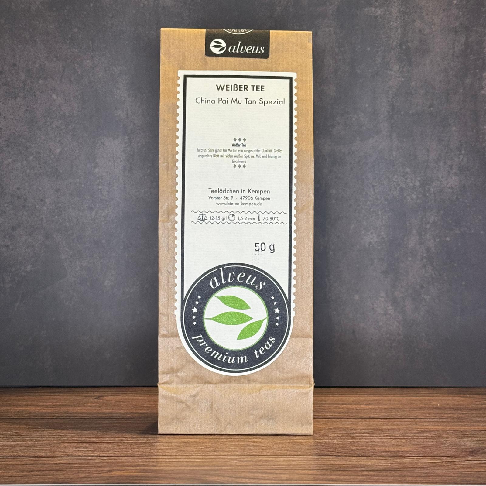 Alveus: Weißer Tee - China Pai Mu Tan Spezial - 50g Alveus: Weißer Tee - China Pai Mu Tan Spezial - 50g