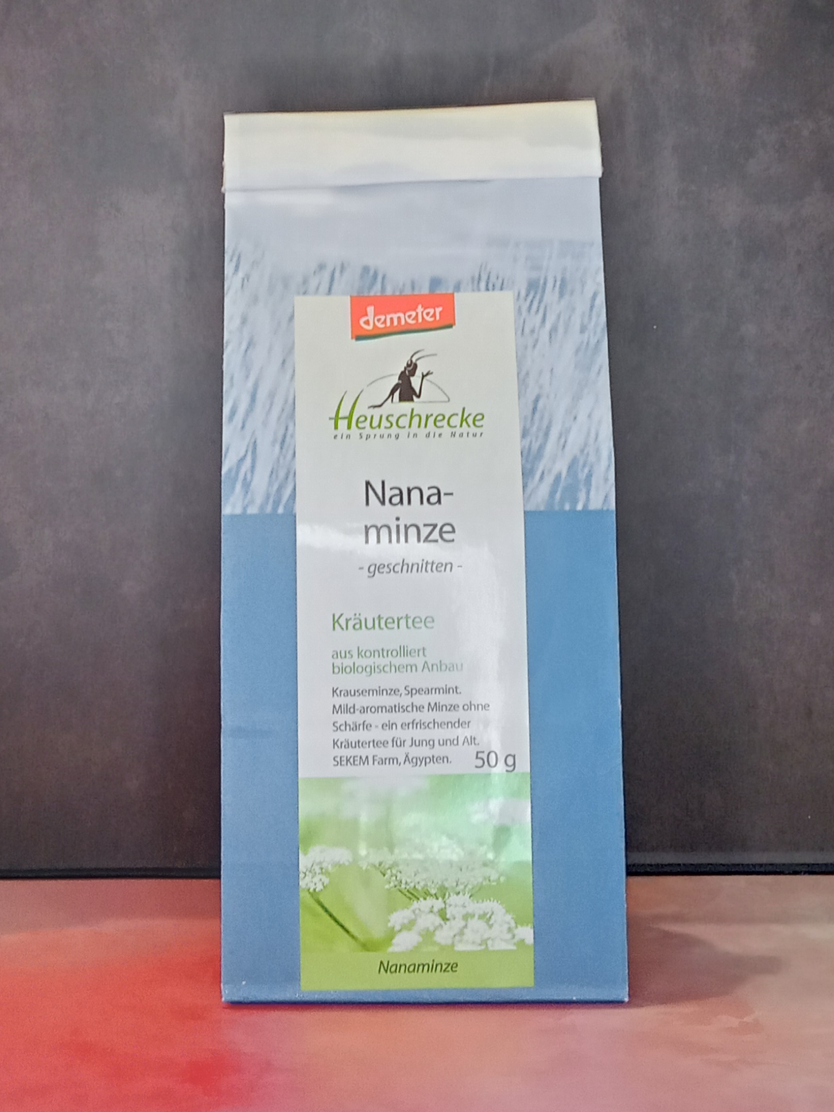 Heuschrecke: BIO Kräutertee - Nana Minze Tee, geschnitten, 50g