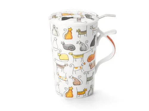 Mega Becher "Dodo", 0,5l Teamug mit Hunde und Katzen Design von ChaCult