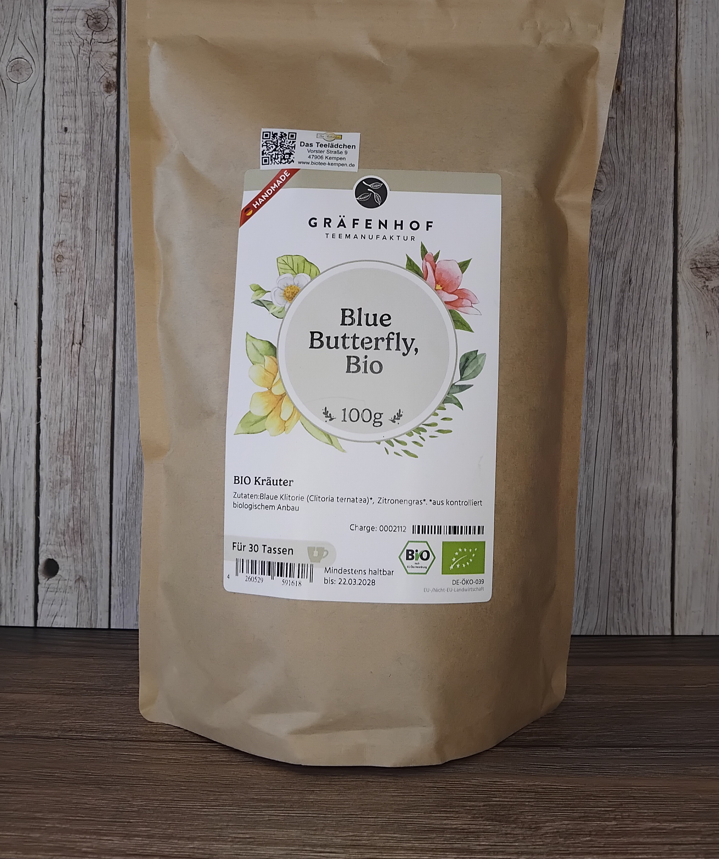 Gräfenhof: BIO Kräutertee - Blue Butterfly mit Blauer Klitorie & Zitronengras