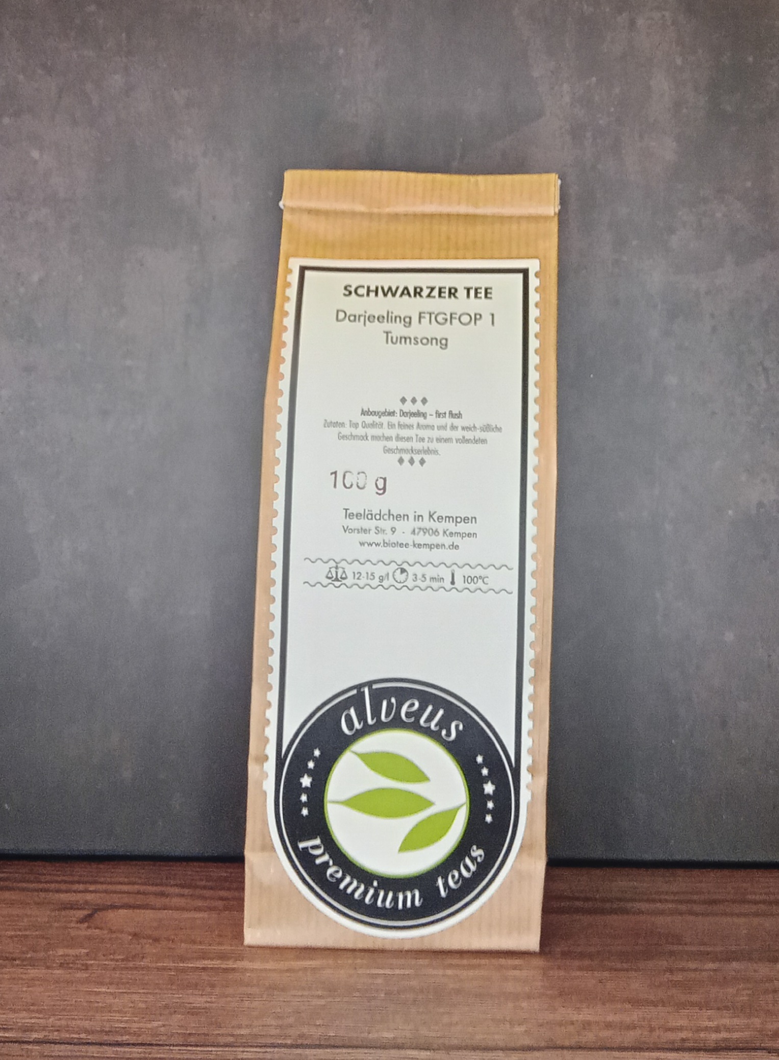 Alveus: Schwarztee - Singtom - Darjeeling FTGFOP 1 Alveus: Schwarztee - Singtom - Darjeeling FTGFOP 1