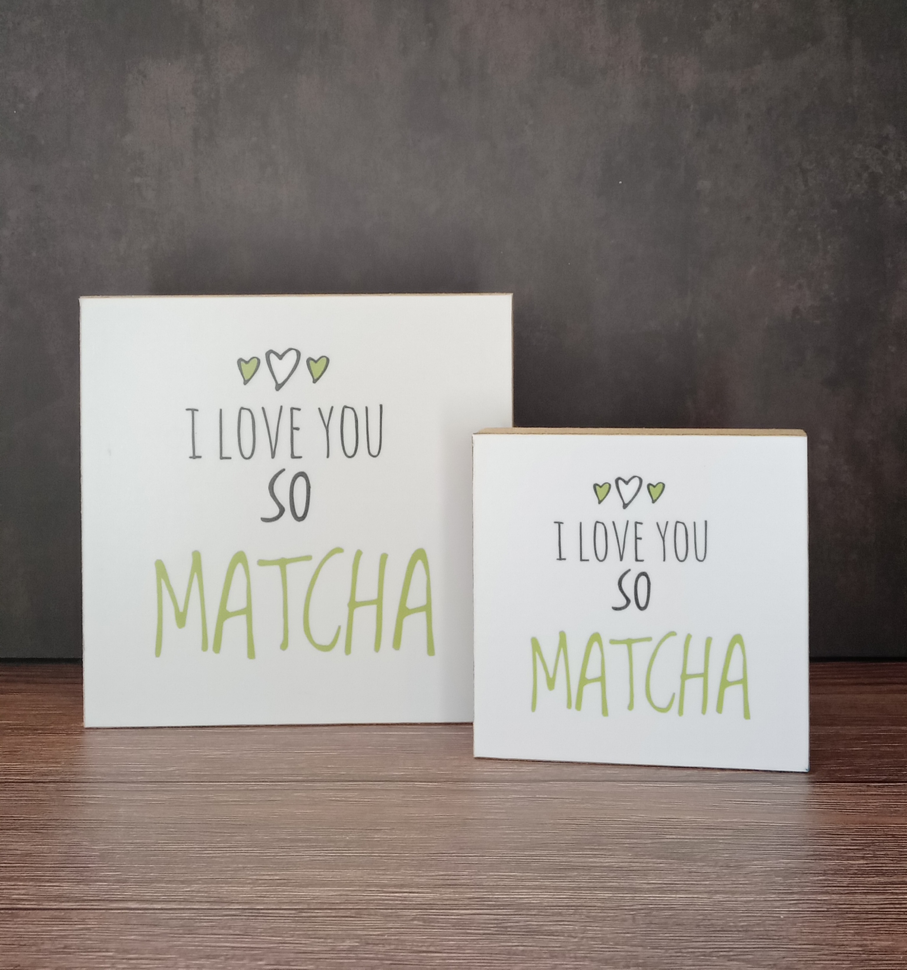Holzplatte "I love you so matcha" Holzplatte "I love you so matcha"