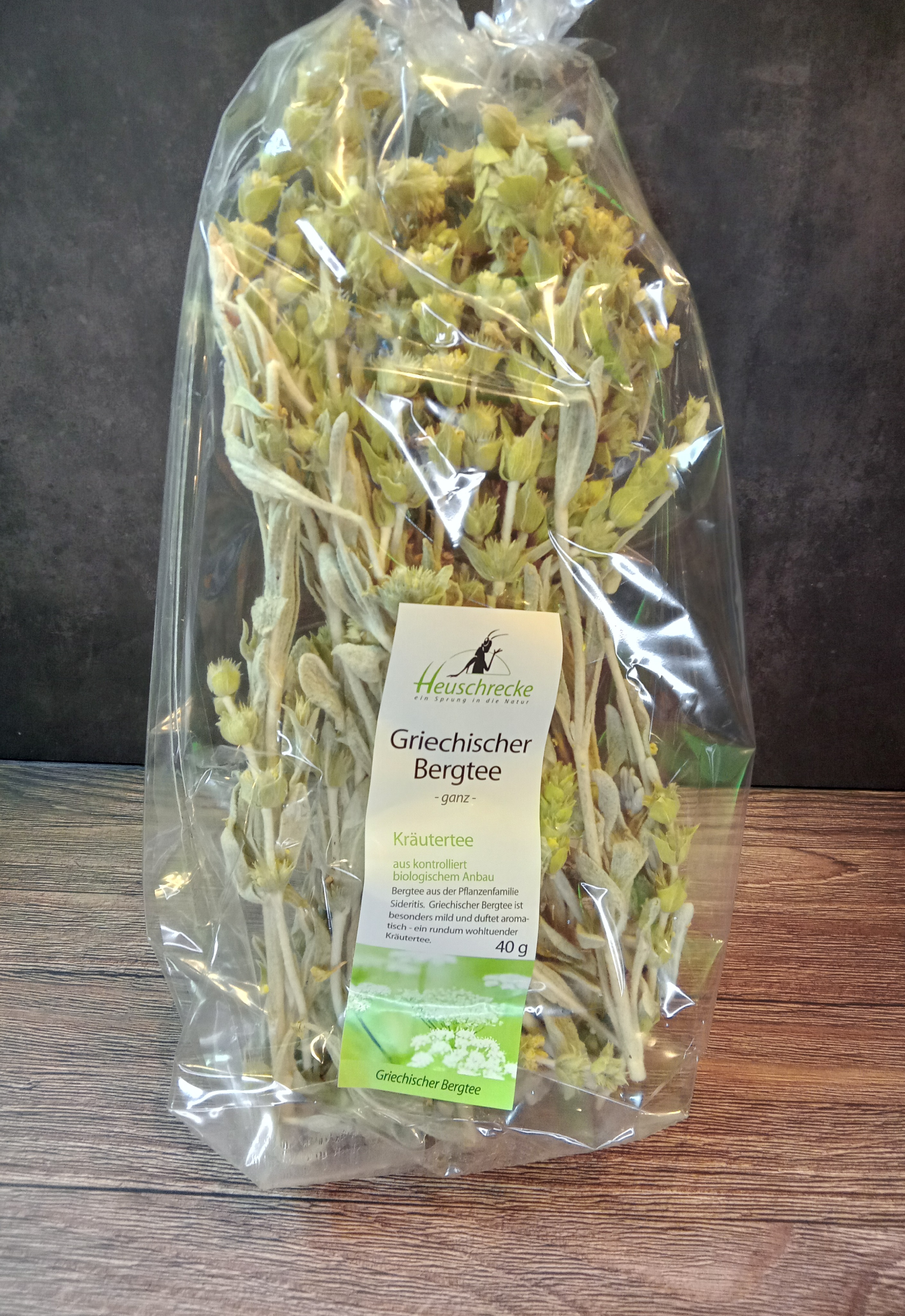 Heuschrecke: Kräutertee - Griechischer Bergtee - Sideritis Raeseri 40g Heuschrecke: Kräutertee - Griechischer Bergtee - Sideritis Raeseri 40g