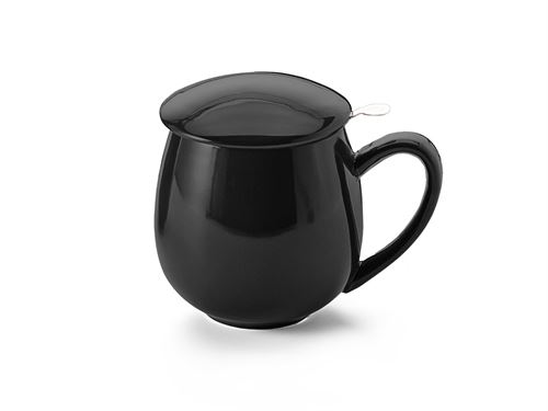 ChaCult: Kräuterteetasse "Saara" schwarz glänzend