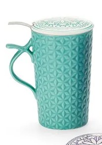 Kräuterteetasse "Skadi", 0,4l Teamug türkis von ChaCult