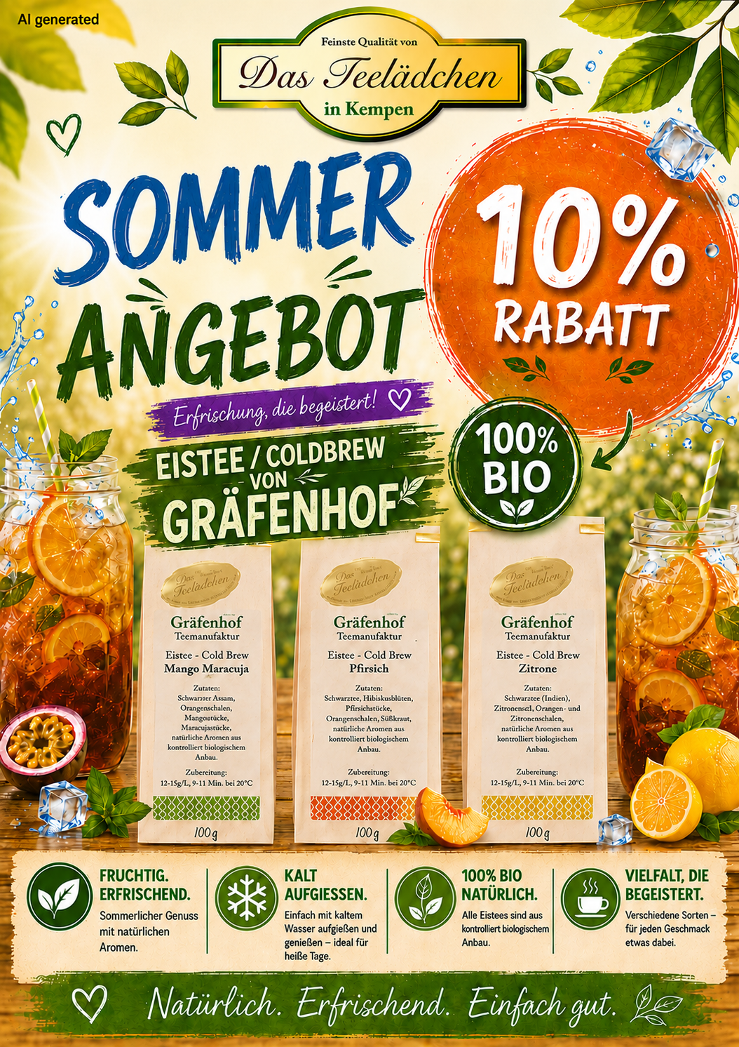Sommer Angebot – Eistees